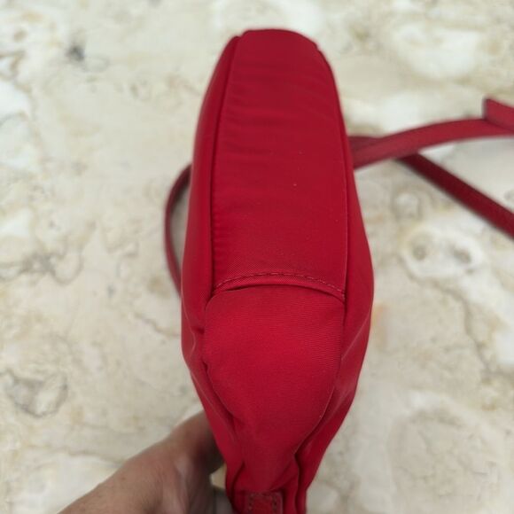 Kate Spade Leather & Nylon Adjustable Crossbody Bag Red - Picture 9 of 15